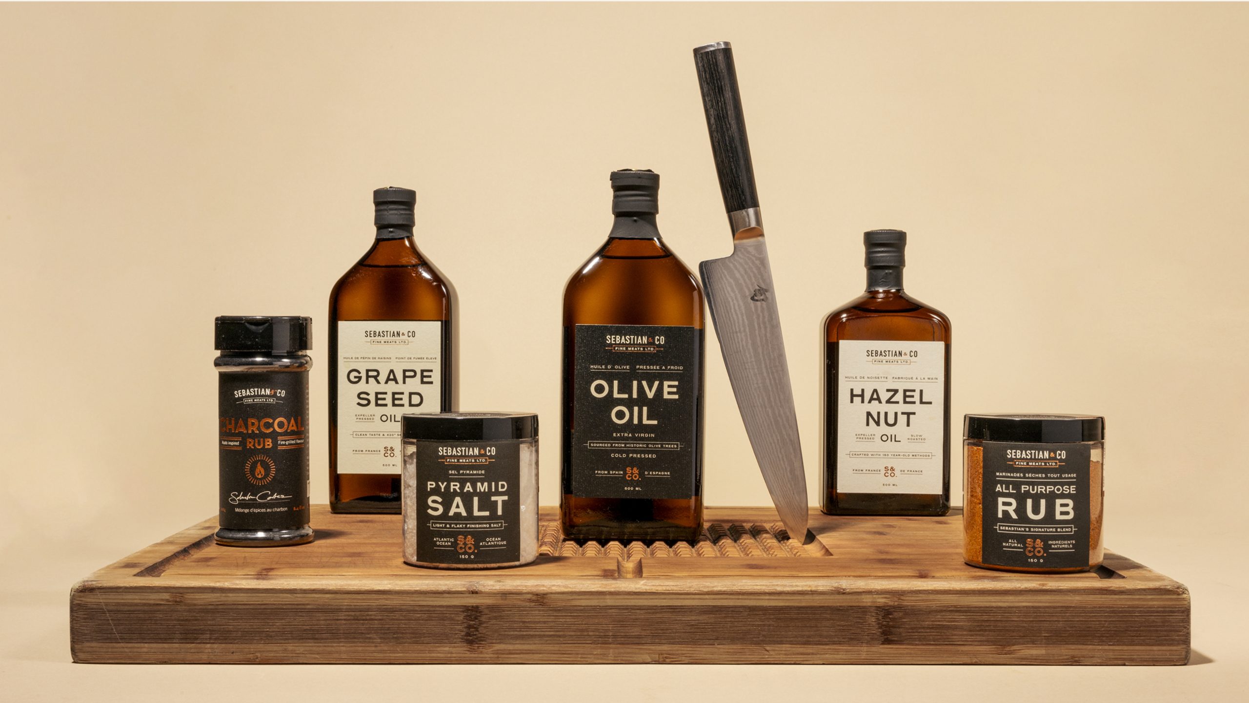 Sebastian and co branding, packaging design agency