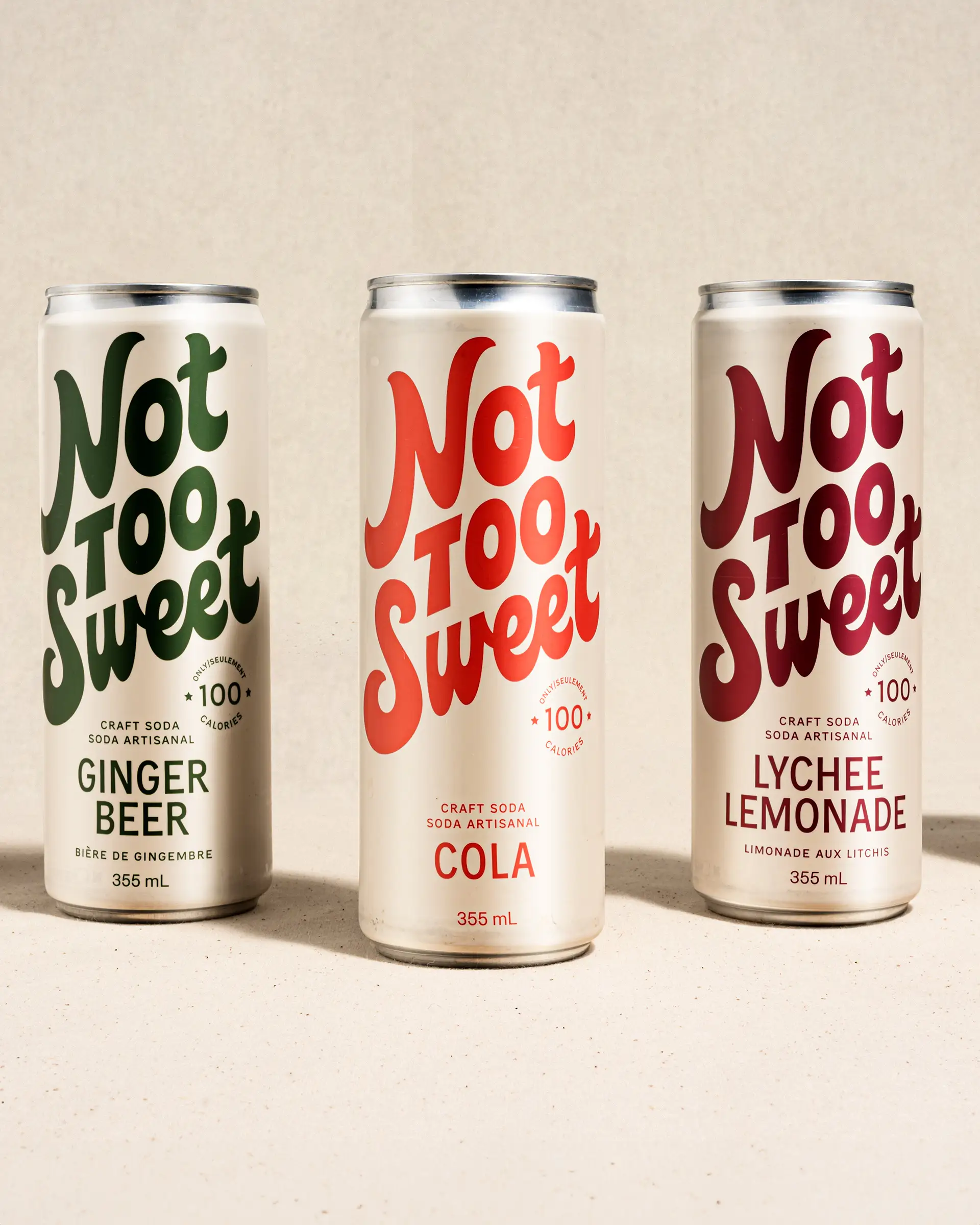 Can packaging design for Not Too Sweet.