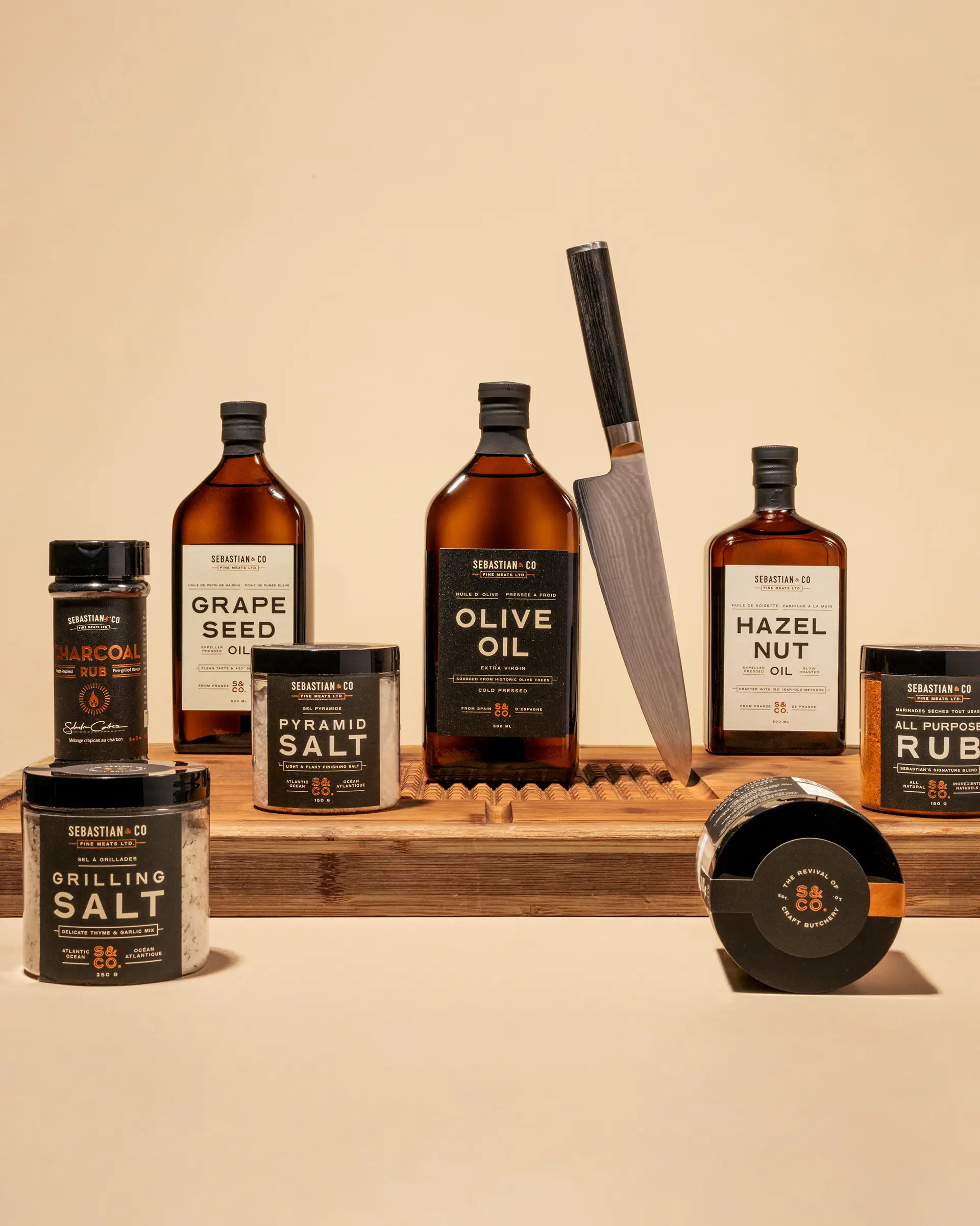 Sebastian & Co packaging suite.