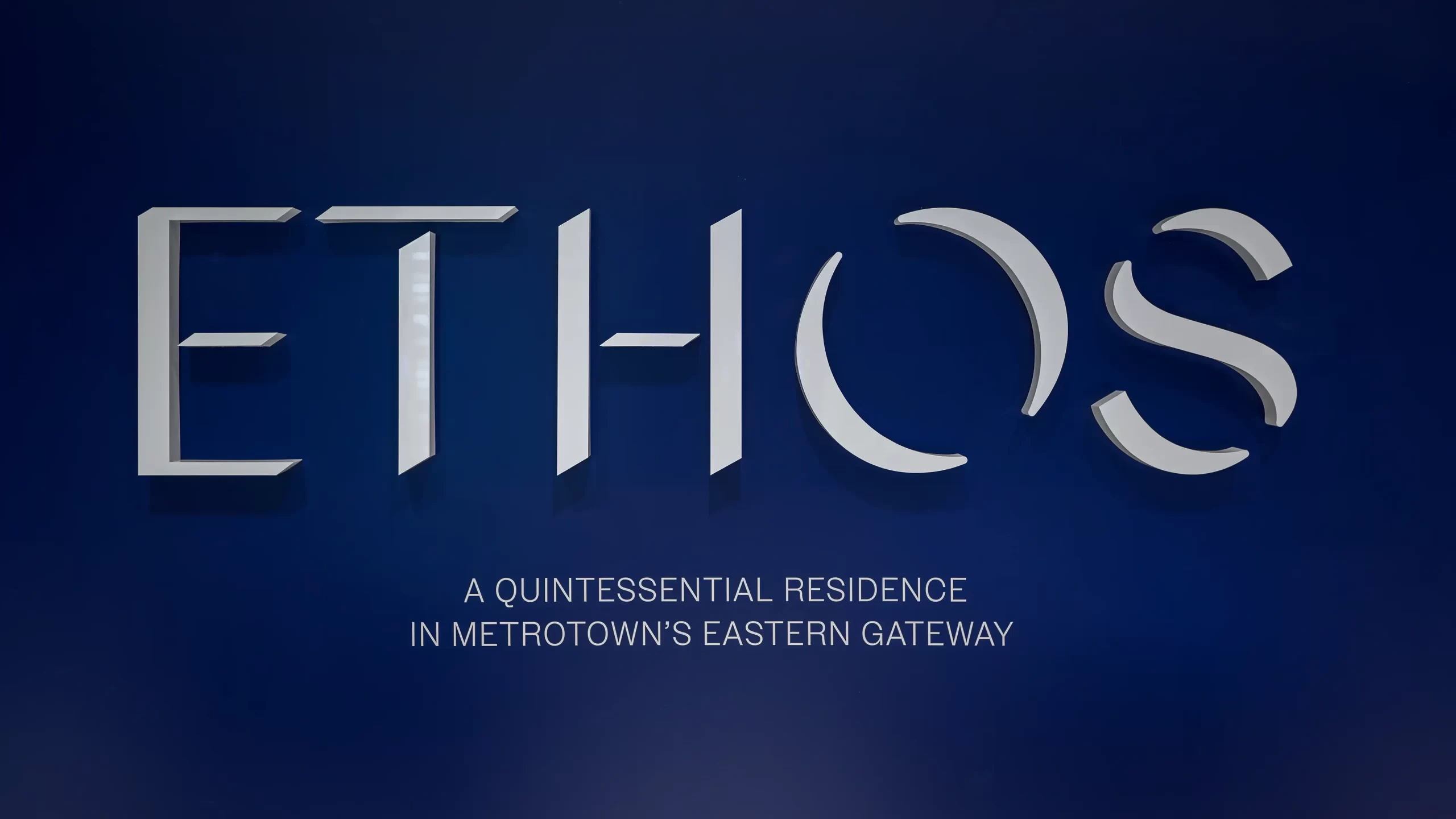 Ethos presentation centre signage.