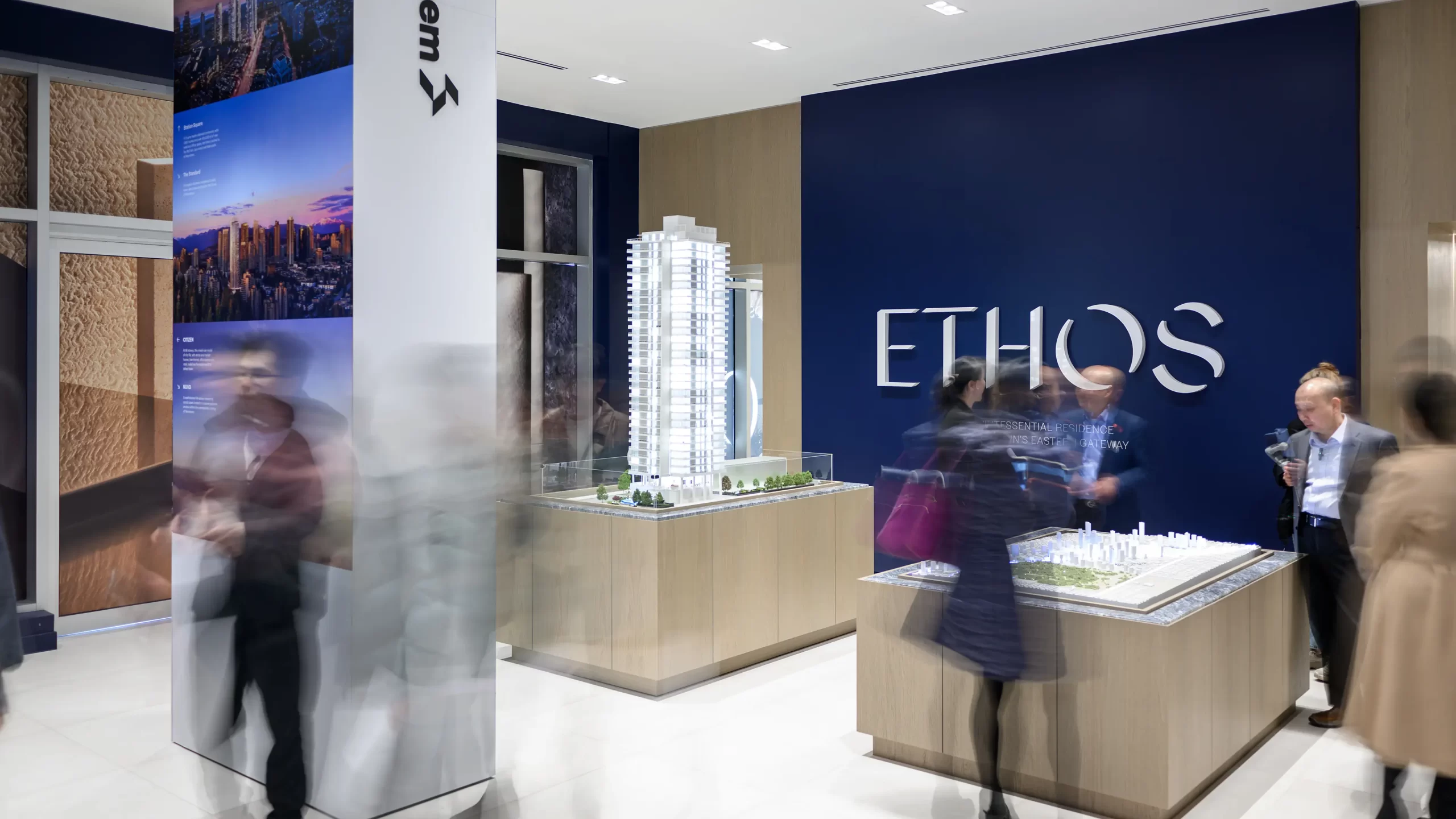Ethos presentation centre signage.