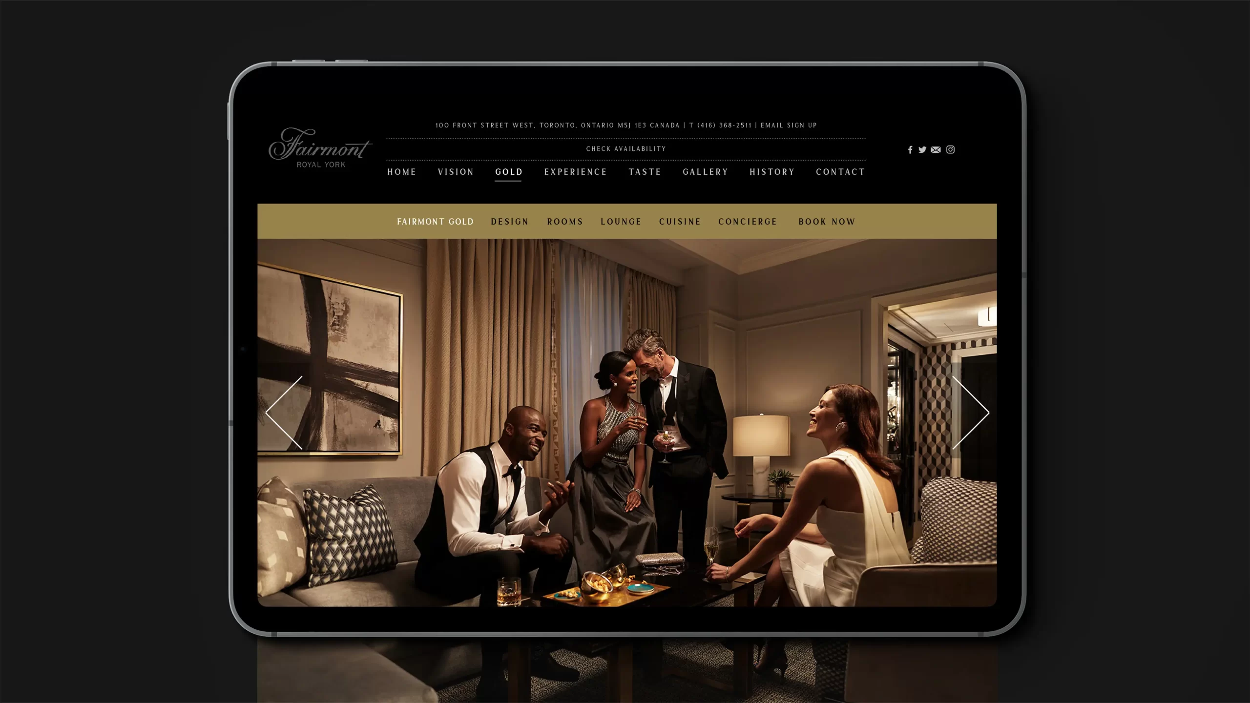 Fairmont Gold digital design.