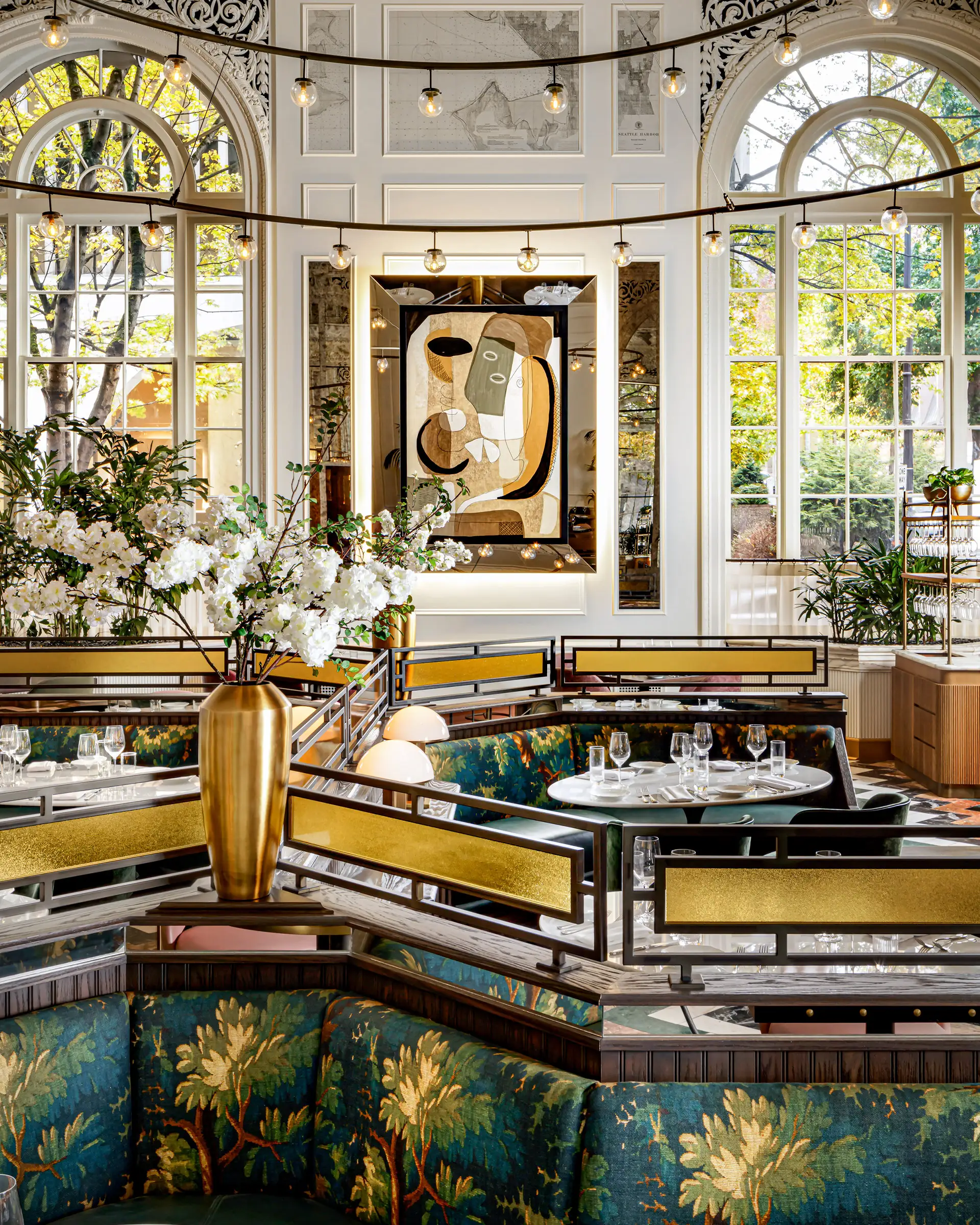 Interior of restaurant.