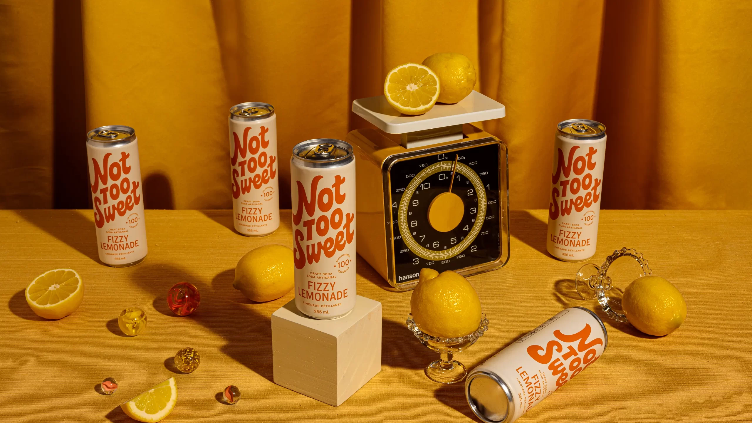 Fizzy Lemonade packaging design.