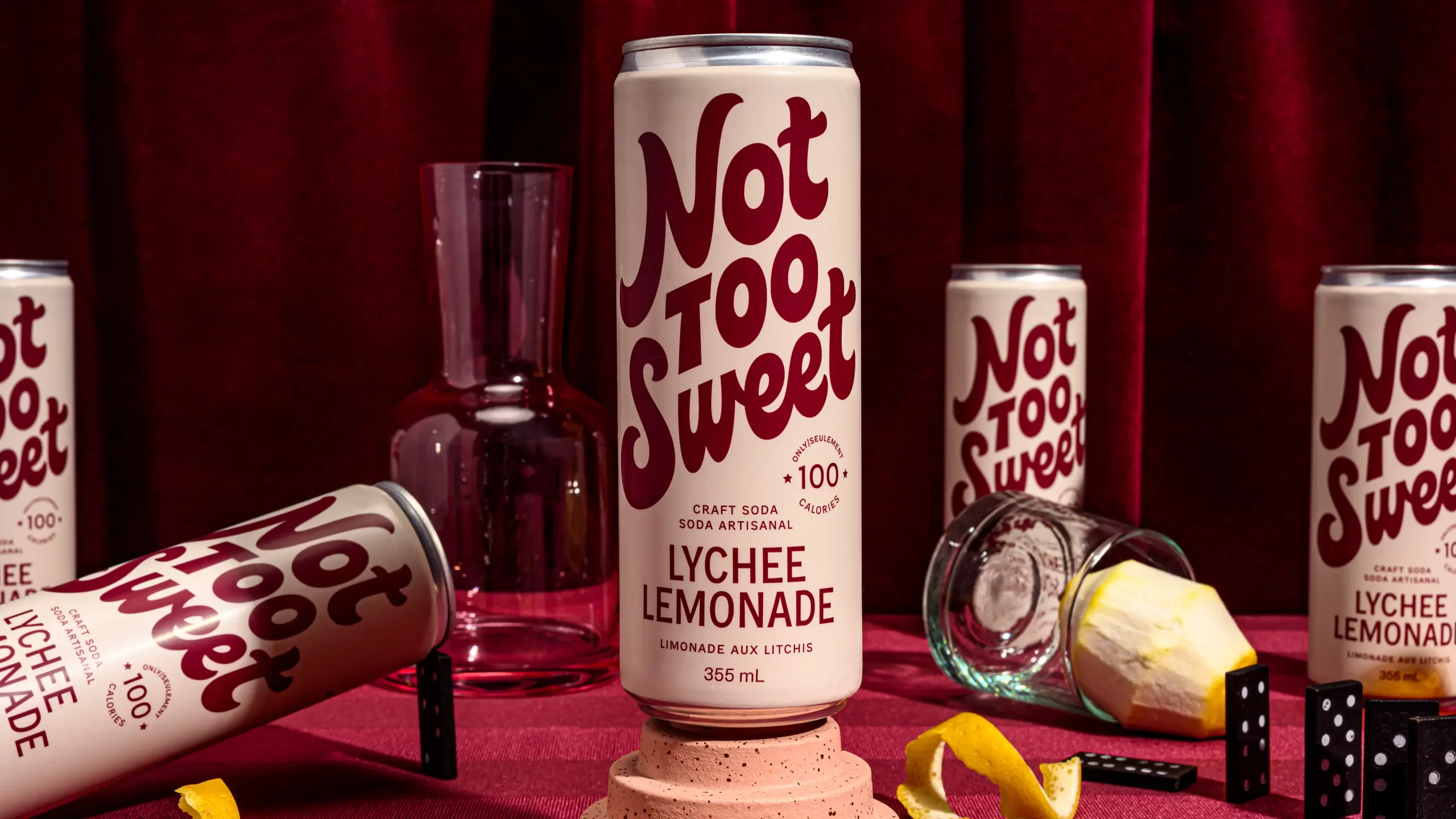 Lychee Lemonade packaging design.