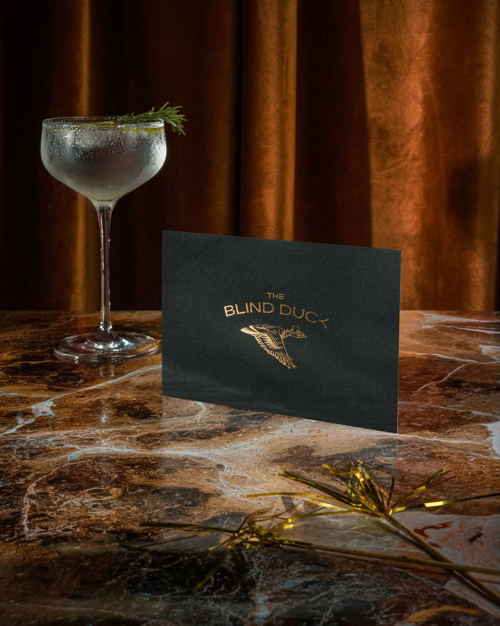 Blind Duck brand card.
