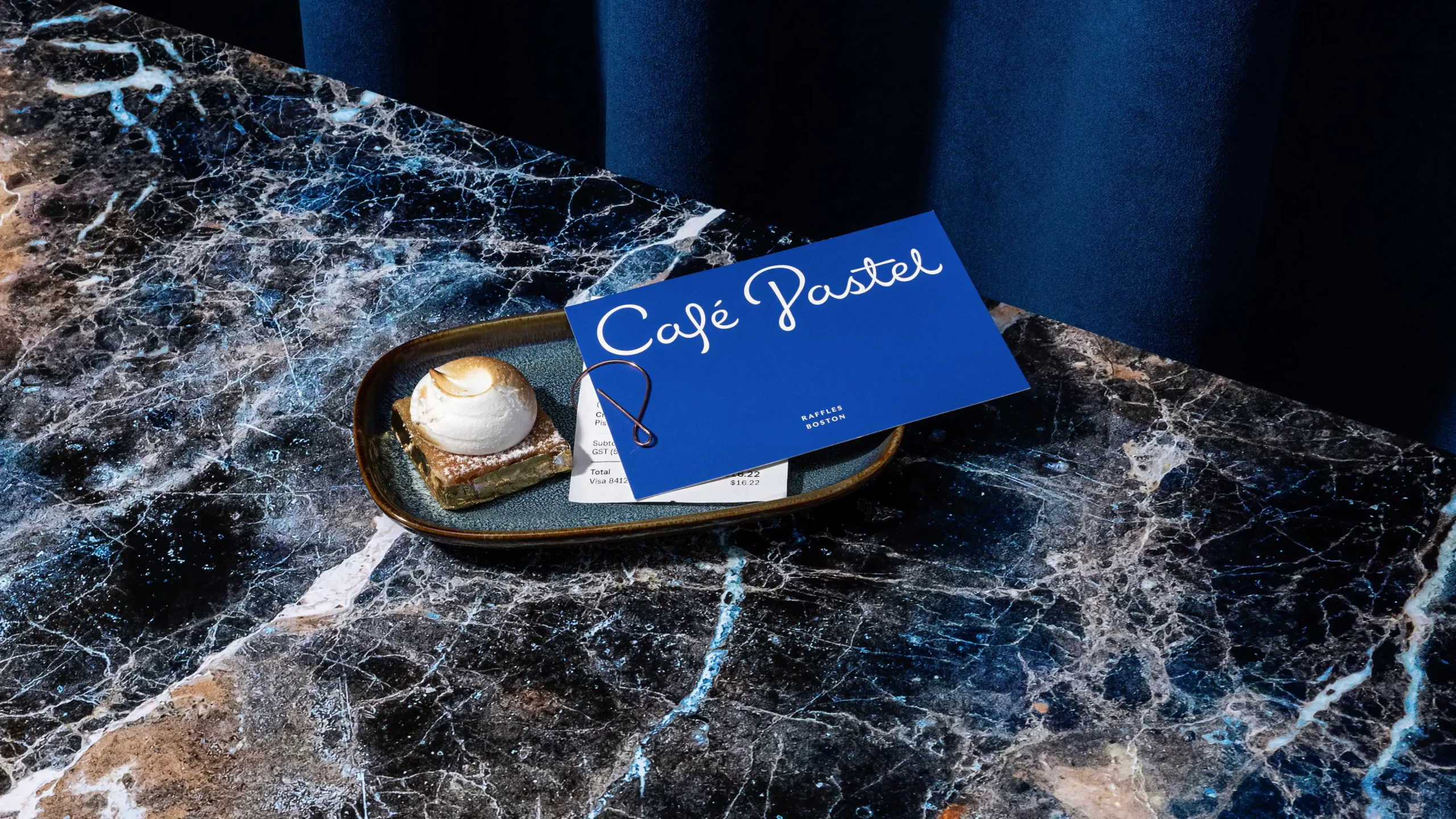 Cafe Pastel brand card.