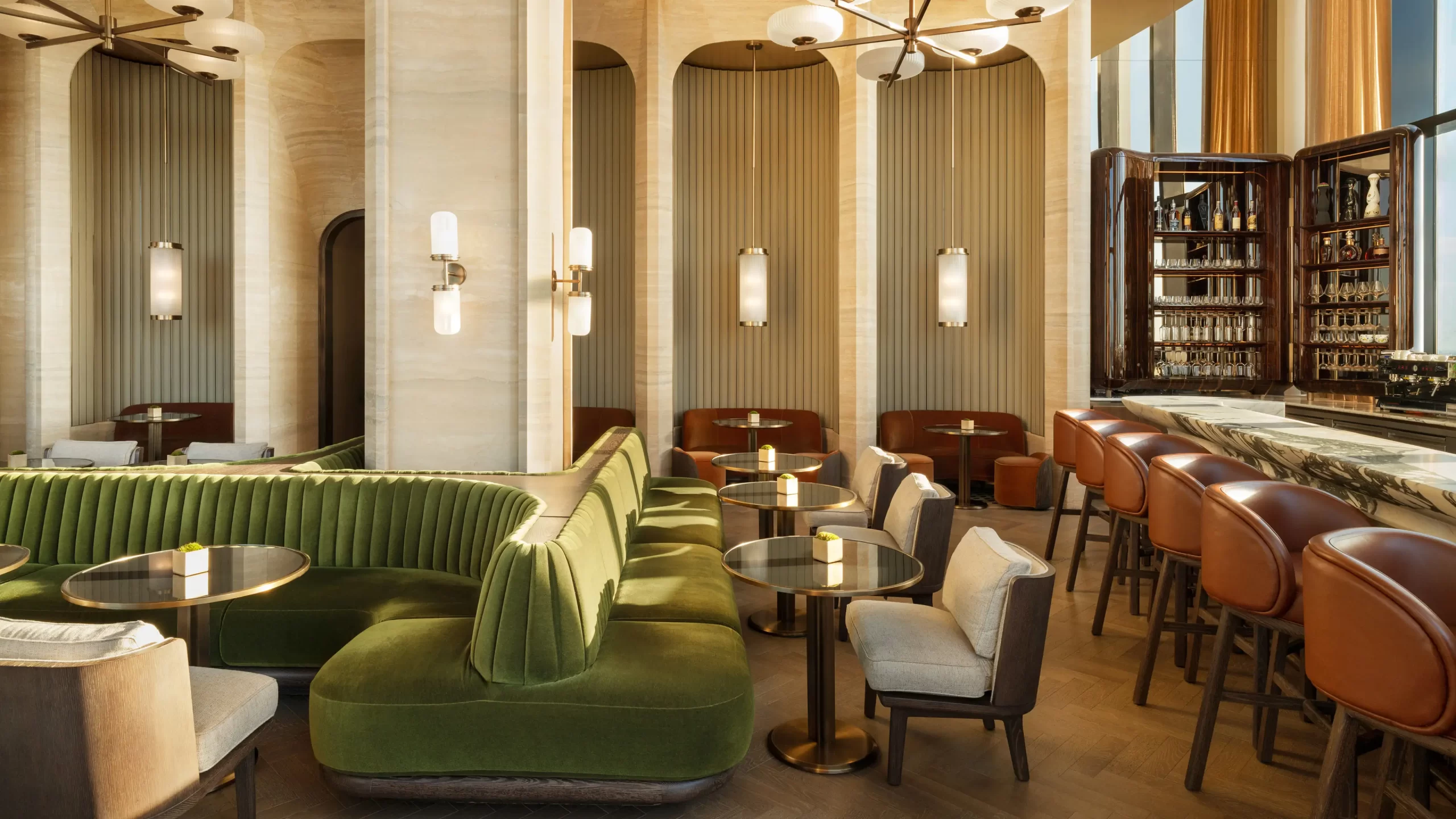 Long Bar restaurant interior.